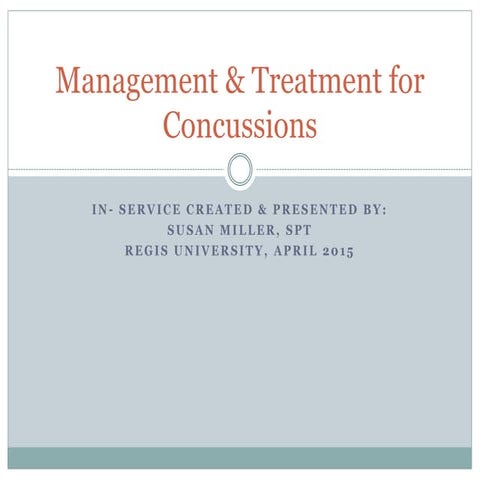 Concussion treatment