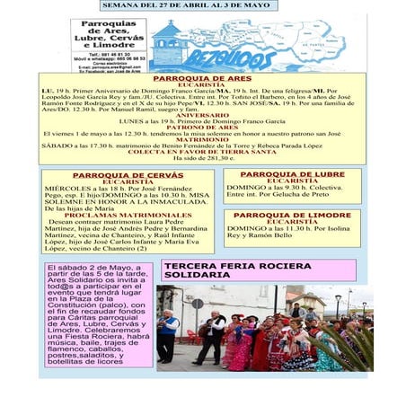 27 de abril al 3 de mayo