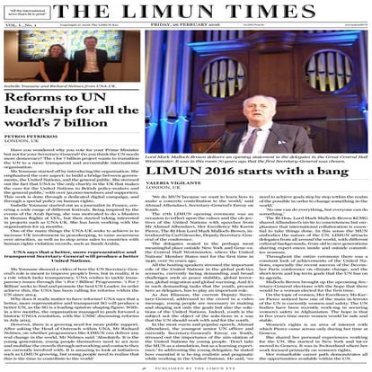 LIMUN Times - 1st Edition