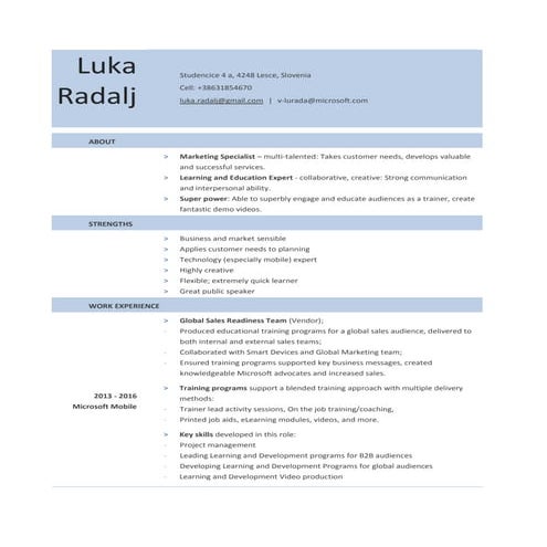 CV Luka Radalj