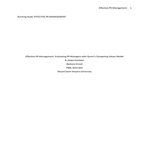 Effective PR Management