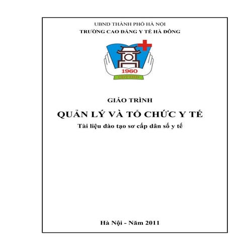Quản lý và tổ chức y tế - CĐHĐ
