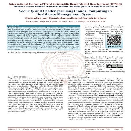 Security and Challenges using Clouds Computing in Healthcare Management System
