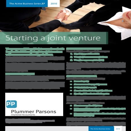 27. Series 27 Starting A Joint Venture