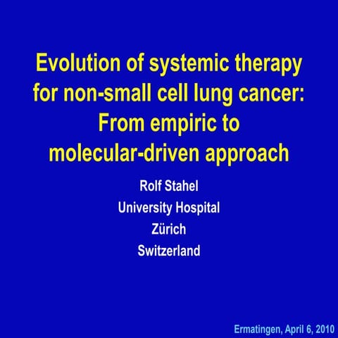 MCO 2011 - Slide 27 - R.A. Stahel - NSCLC systemic therapy