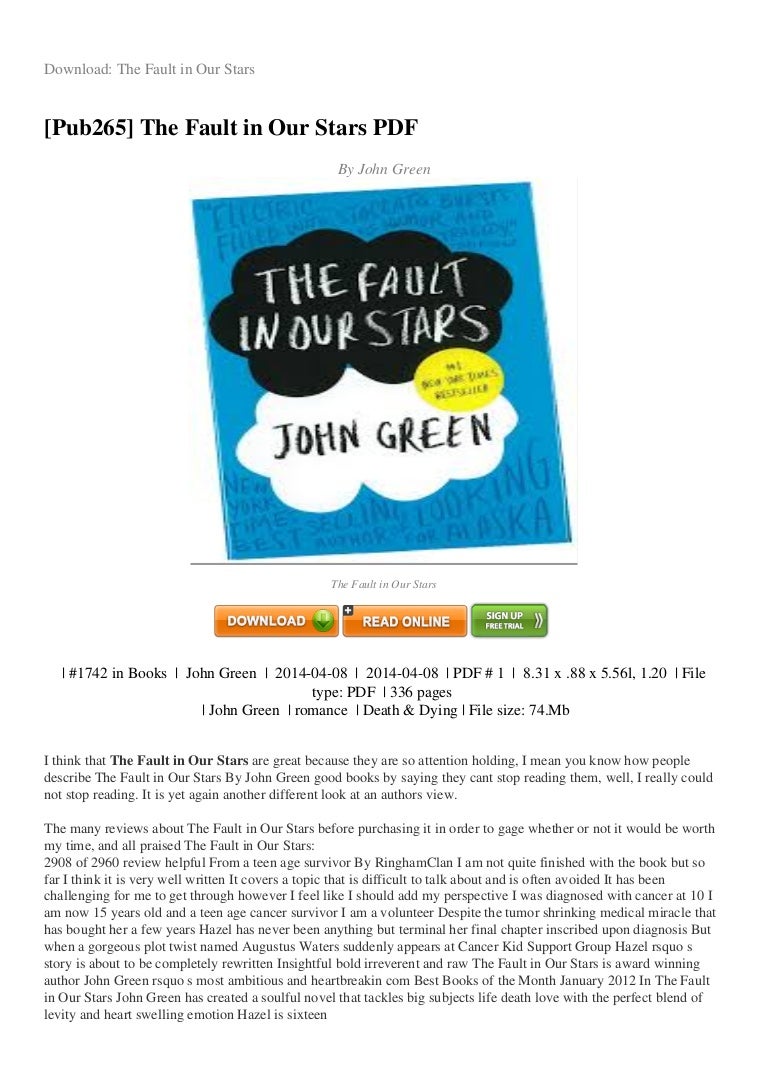 Review The Fault In Our Stars Books Review