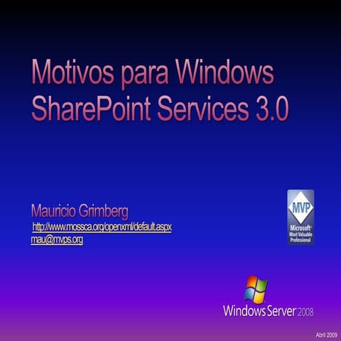 (28.04) MOSSCA Invita - Bienvenidos a la casa de Sharepoint - Services 3