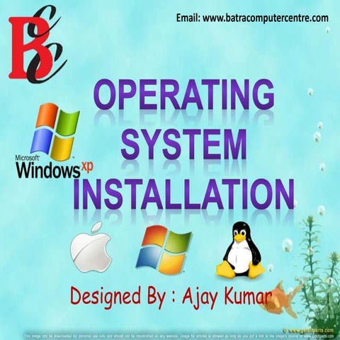 Explanation of Operating System ! Designed By: A jay Kumar