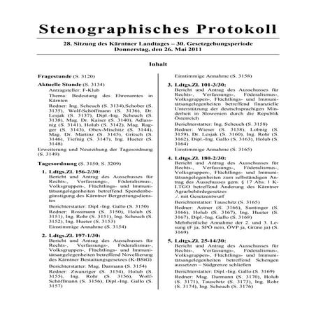 28. LTG-Sitzung am 26. Mai 2011