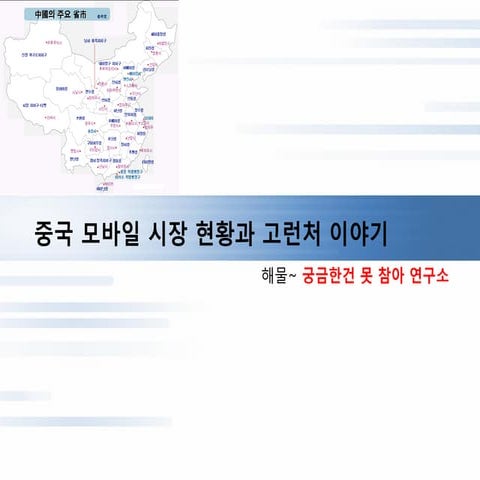 2013년 중국 모바일 시장 현황
