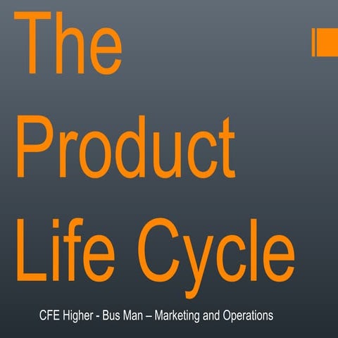 28. The Product Life Cycle