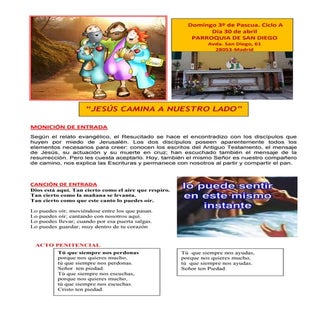 2GUIÓN DEL DOMINGO 3º DE PASCUA. CI...