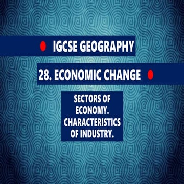 GEOGRAPHY IGCSE: INDUSTRY