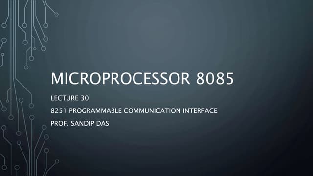 28. 8251 programmable communication interface