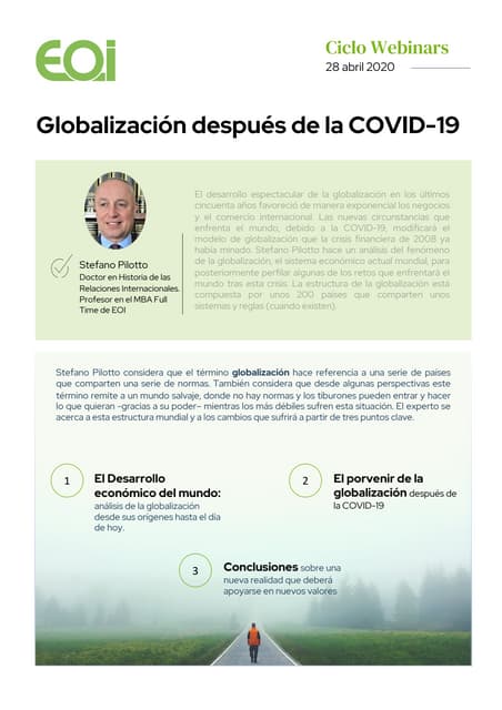 Globalización post covid-19 por Stefano Pilotto