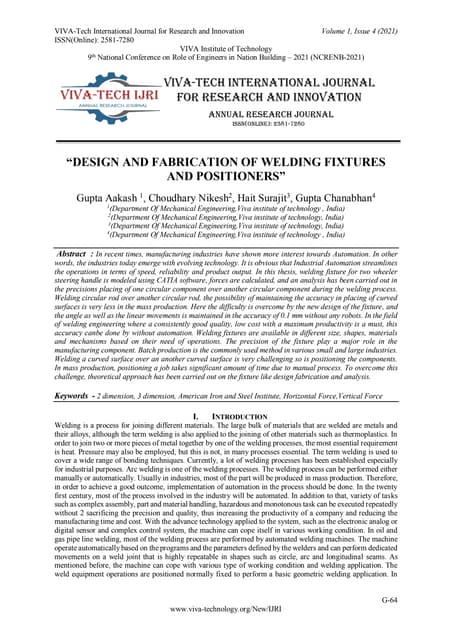 Design of Fixture for rotary welding SPM | PDF