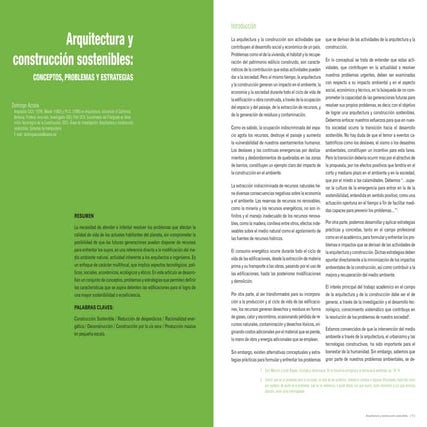 Arquitectura y construcción sostenibles. conceptos, problemas y estrategias (...