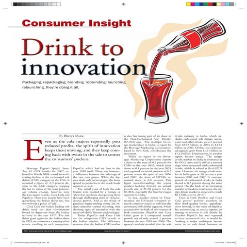 Cola Wars Continue: Coke and Pepsi | Evolution | SWOT Analysis | PDF