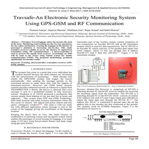 Travsafe-An Electronic Security Monitoring System Using GPS-GSM and RF Commun...