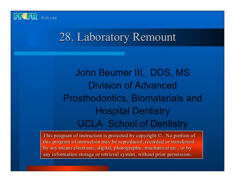 28.laboratory remount