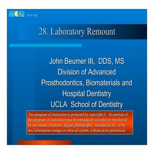 28.laboratory remount