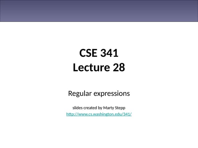 regular-expressions lecture 28-string regular expression