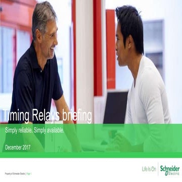Zelio Time Electronic Relay Briefing