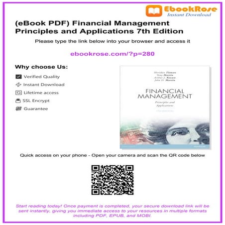 Comprehensive Financial Management Principles and Applications - 7th ...