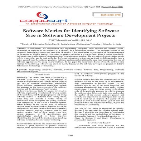 Software Metrics for Identifying Software Size in Software Development ...