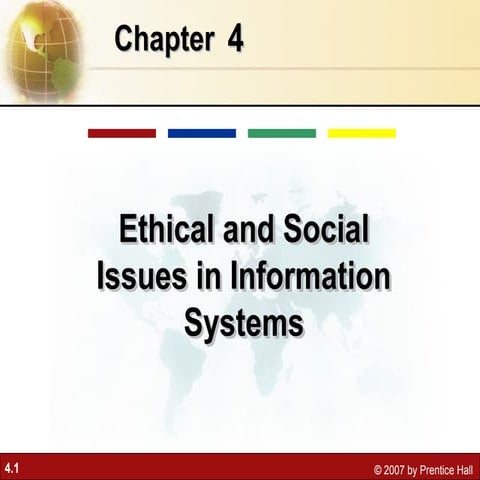Chapter-4 (Ethical and social issues in IS)