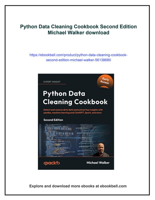 Python Data Cleaning Cookbook Second Edition Michael Walker