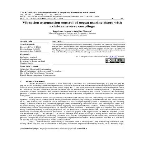 Active vibration control of flexible beam system based on cuckoo search ...