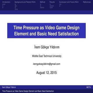 Time Pressure as Video Design Eleme...