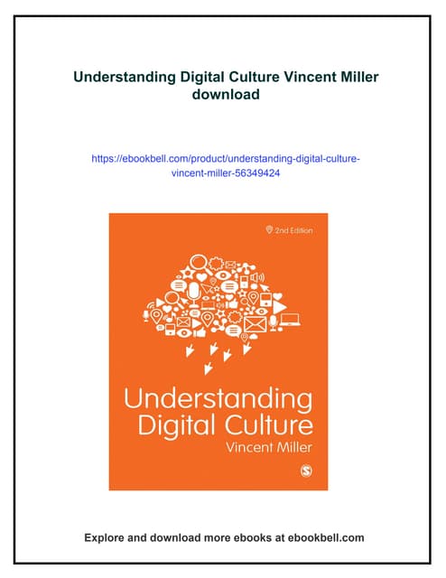 Understanding Digital Culture Vincent Miller
