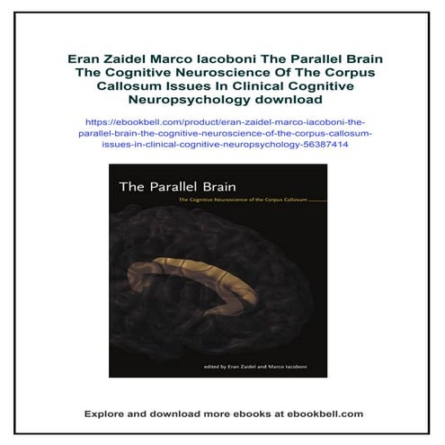 Eran Zaidel Marco Iacoboni The Parallel Brain The Cognitive ...