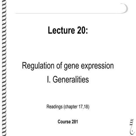 281 lec20 regulation_generalities