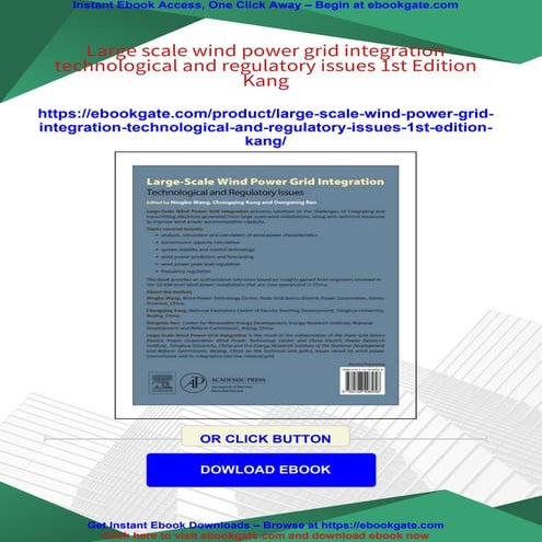 Large scale wind power grid integration technological and regulatory ...