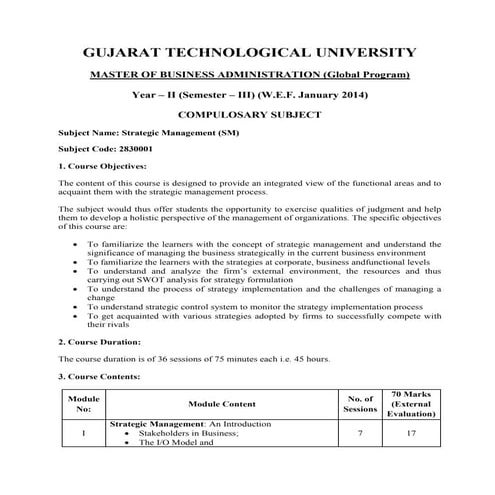 2830001 strategic management (sm)