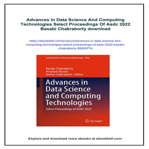 Advances In Data Science And Computing Technologies Select Proceedings ...