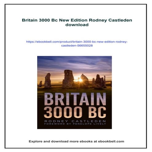 Britain 3000 Bc New Edition Rodney Castleden