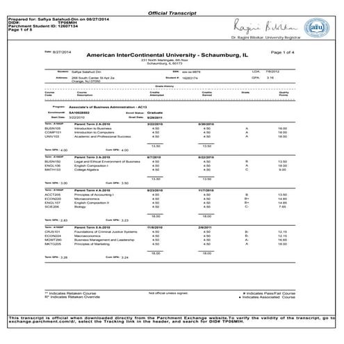 Safiya Salahud-Din Transcript