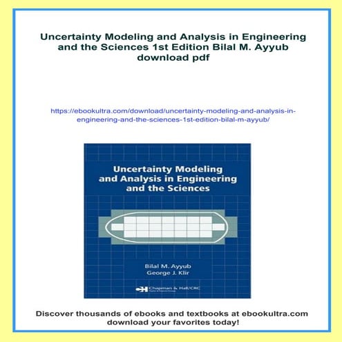 Uncertainty Modeling and Analysis in Engineering and the Sciences 1st Edition...