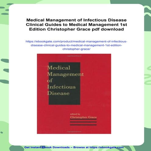 Medical Management of Infectious Disease Clinical Guides to Medical ...