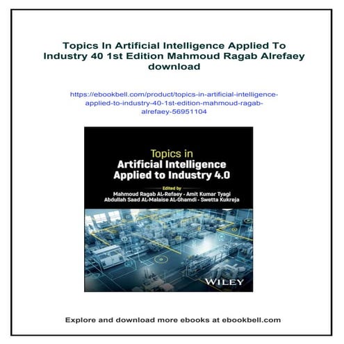 Topics In Artificial Intelligence Applied To Industry 40 1st Edition ...