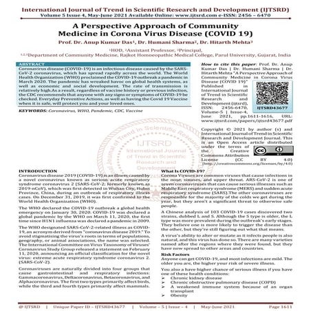 Mathematical Analysis of Corona Virus Disease | PDF