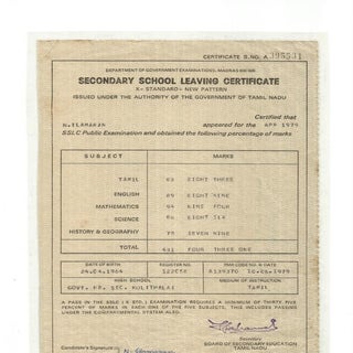 Senior Secondary Certificate