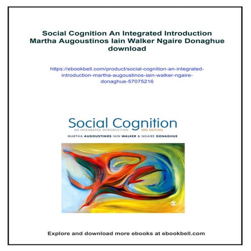 Social Cognition An Integrated Introduction Martha Augoustinos Iain Walker Ng...