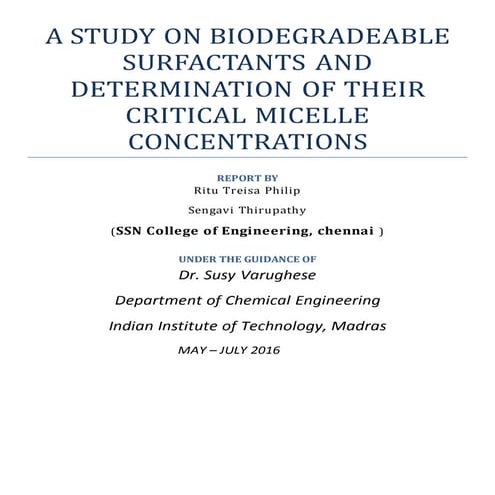 Method of Determination of CMC | PPT