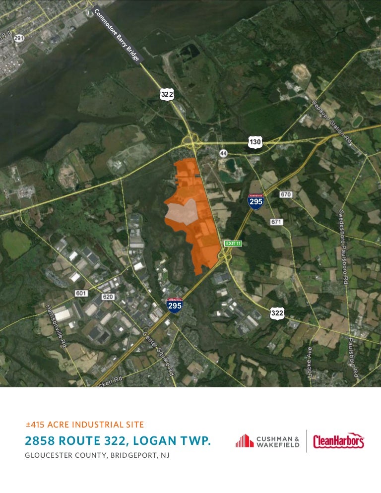 Logan Township Nj Map 2858 Route 322, Logan Township, Nj Offering Memorandum