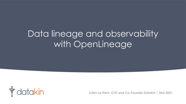 Observability for Data Pipelines With OpenLineage